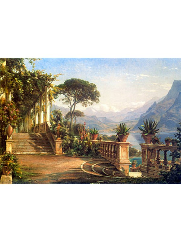 Como gölünde bir teras